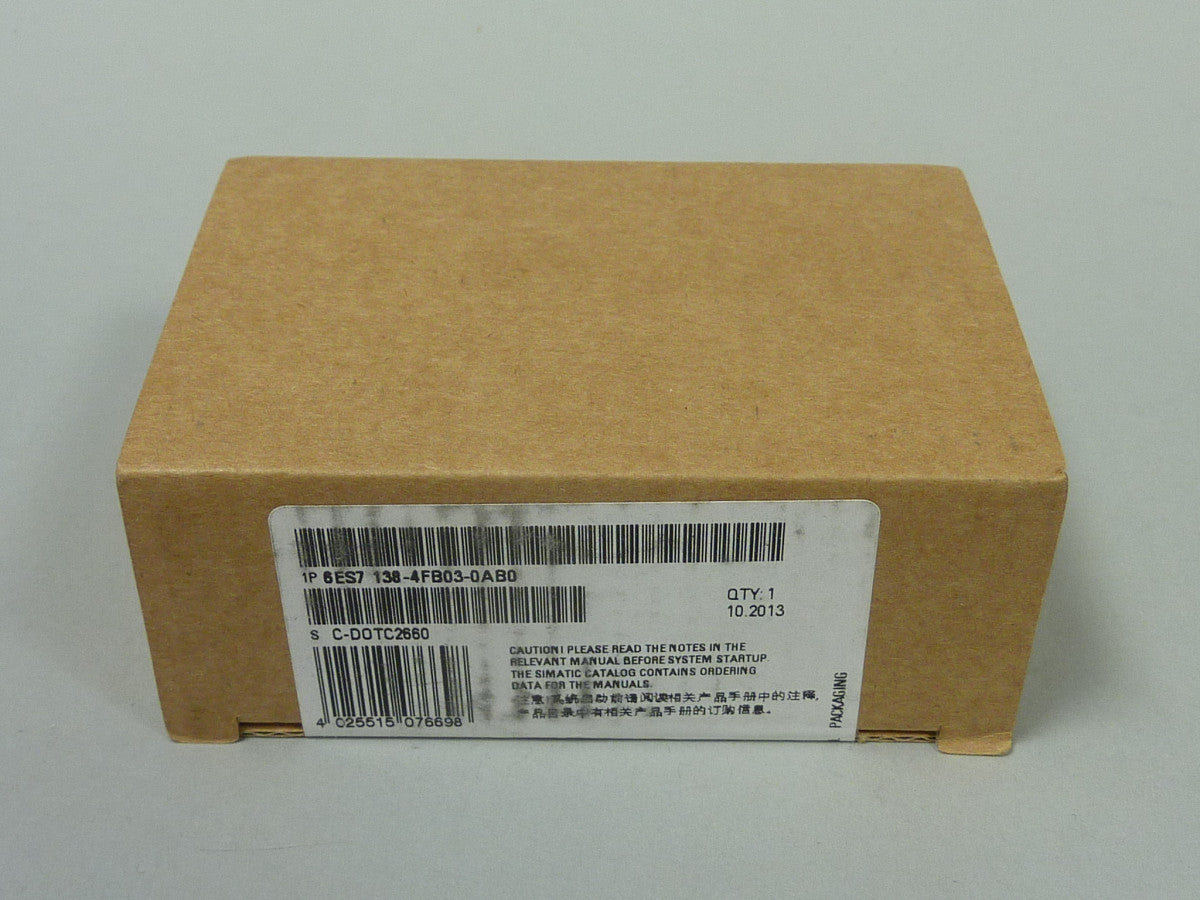 SIEMENS 6ES7138-4FB03-0AB0 in stock