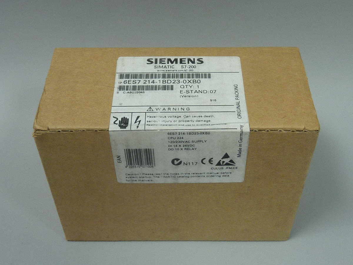 SIEMENS 6ES7214-1BD23-0XB0 in magazzino