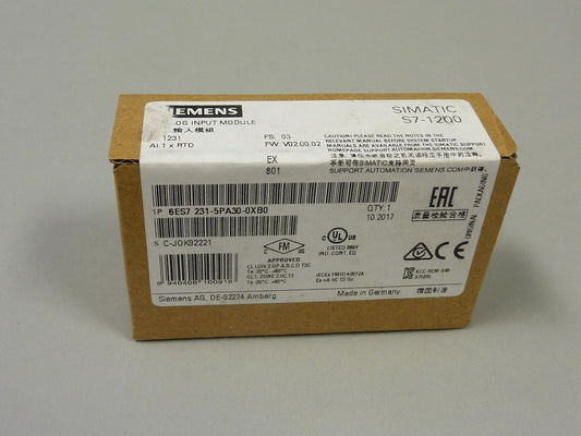 SIEMENS 6ES7231-5PA30-0XB0 in stock