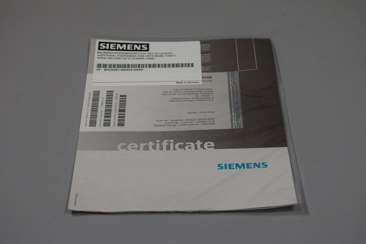 SIEMENS 6FC5251-0AA04-0AA0 en stock