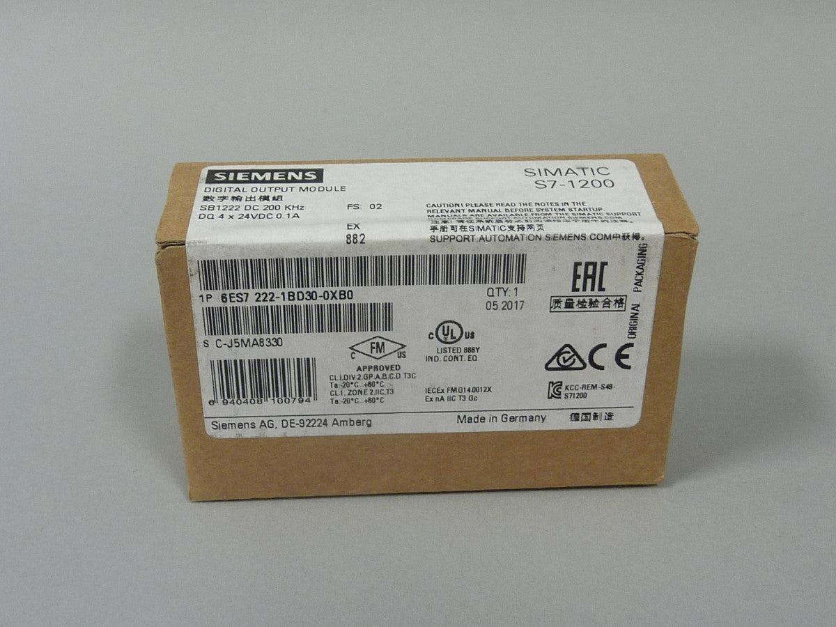SIEMENS 6ES7222-1BD30-0XB0 in stock