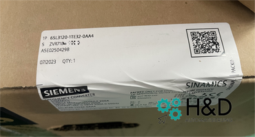 Siemens SINAMICS S120 Single Motor Module (6SL3120-1TE32-0AA4) – Input: DC 600V, Output: 3AC 400V, 200A, internal air cooling