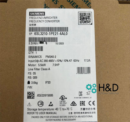 6SL3210-1PE21-4AL0 SIEMENS SINAMICS Power Module PM240-2 5,5KW Nuevo y Sellado