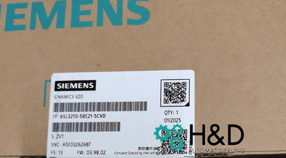 6SL3210-5BE21-5CV0 Siemens SINAMICS V20 380-480 V Nowy i Zaplombowany