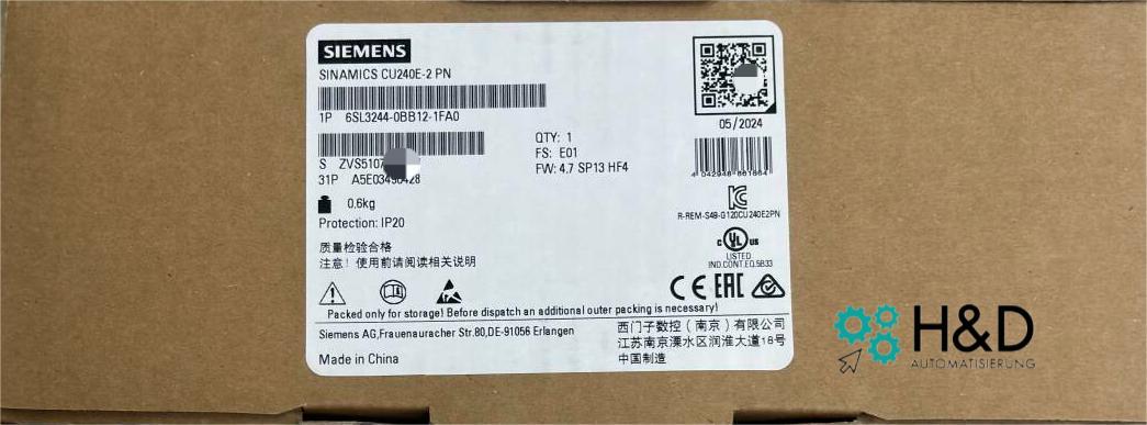 6SL3244-0BB12-1FA0  SIEMENS SINAMICS G120 CONTROL  New and sealed