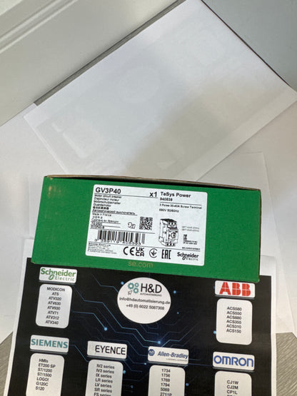 GV3P40 Schneider Electric Disjoncteur moteur, 3p, 30-40A, déclencheur magnétique