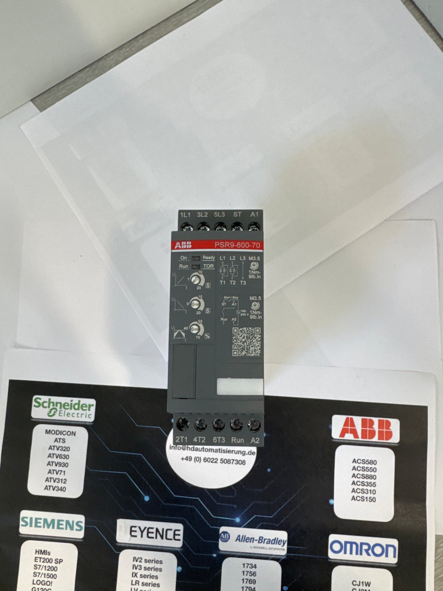 ABB PSR9-600-70 Démarreur progressif 9A 208-600V AC 4kW Neuf & scellé