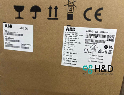 ACS310-03E-34A1-4 ABB  Inverter  Pn 15kW, I2n 34,1A IP20  【New and Sealed】