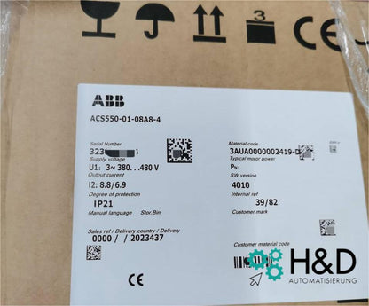 ACS550-01-08A8-4  ABB  Inverter 4,0 kW 3AUA0000002419  【New and Sealed】