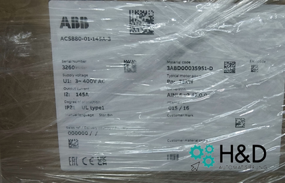ABB ACS880-01-145A-3 Przemiennik częstotliwości 75kW 400V 145A Nowy i zaplombowany
