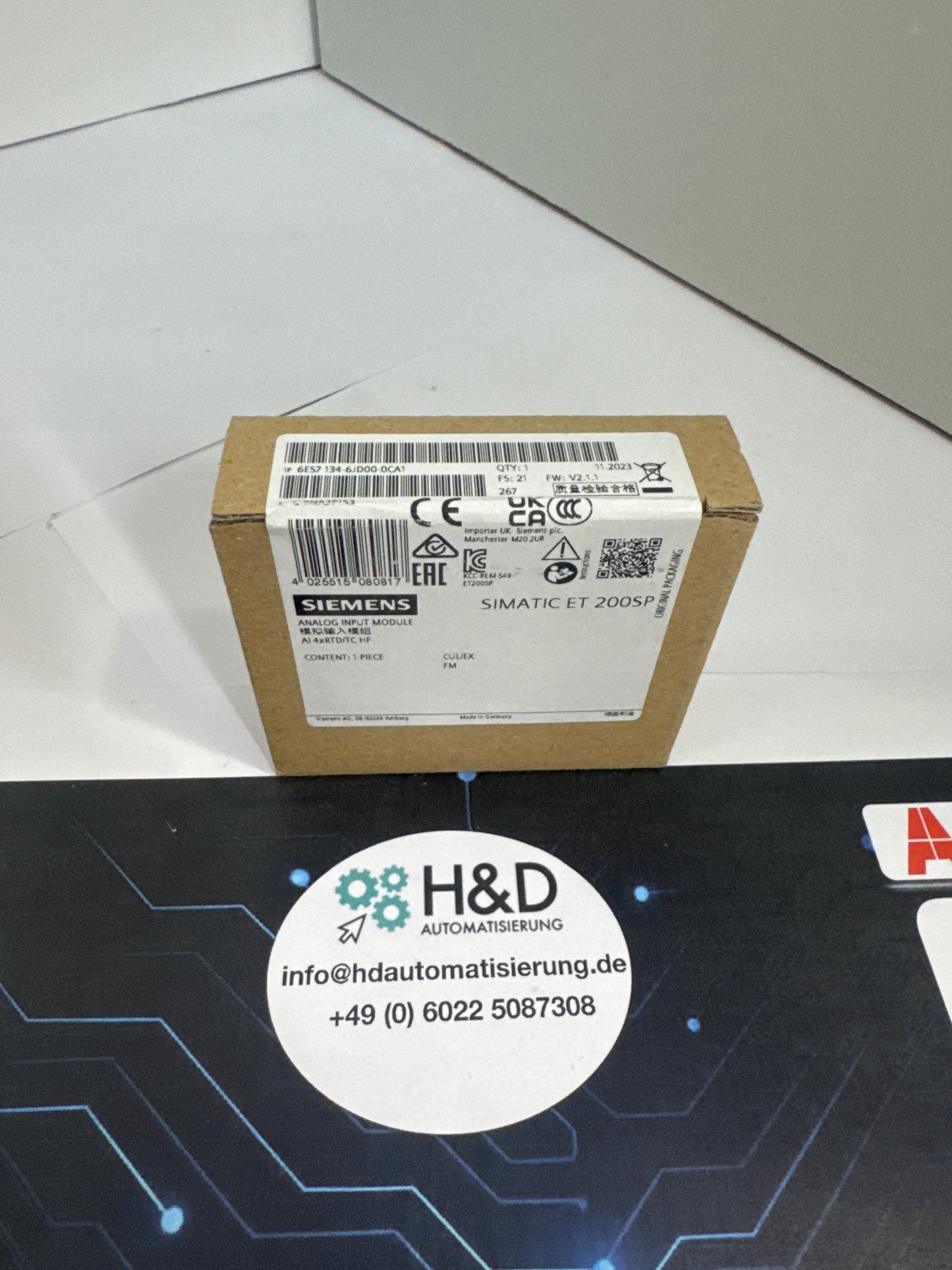 6ES7134-6JD00-0CA1  SIEMENS  ET 200 SP Entrée analogique  Neuf et scellé