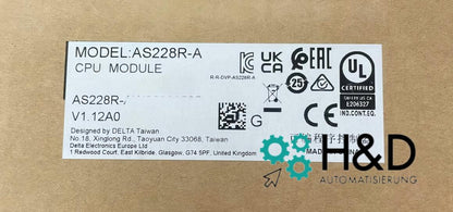 Delta AS228R-A PLC | Série AS, 24V, 30K mots, 64k étapes, jusqu'à 1024 E/S