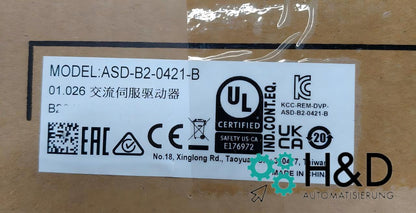 Delta ASD-B2-0421-B Servo Drive 220V | 2.6A, 1/3 PH, B2 Serie, kompakt & präzise