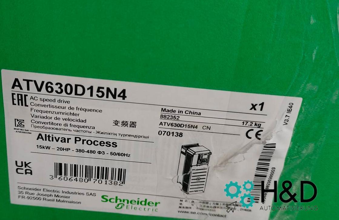 ATV630D15N4 Inversor Schneider Electric 15kW Nuevo y Sellado