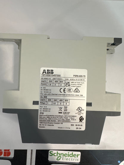 Démarreur progressif ABB PSR6-600-70 6,8A 208-600V AC 4kW Neuf & scellé