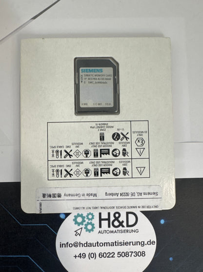 Siemens SIMATIC S7 Carte mémoire 4 MB Flash (6ES7954-8LC03-0AA0)