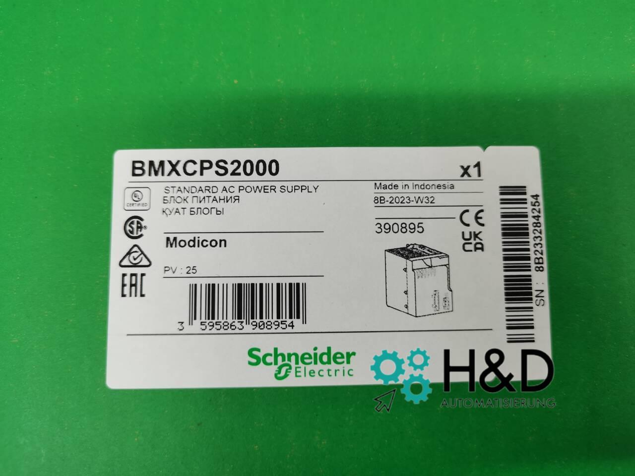 Módulo de fuente de alimentación BMXCPS2000 Schneider Electric, Modicon X80 Nuevo y Sellado