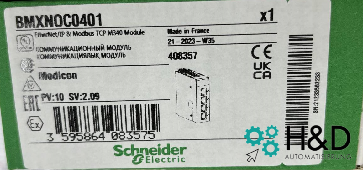 BMXNOC0401  Schneider Electric  Network module, Modicon M340  【New and Sealed】