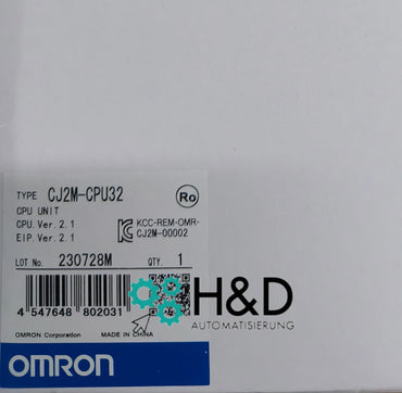 Omron CJ2M-CPU32 – CPU z wbudowanym EtherNet/IP, 10 K kroków programu