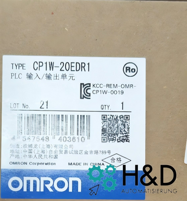 Omron CP1W‑20EDR1 Erweiterungsmodul | 20 digitale Eingänge | Robuste Automation