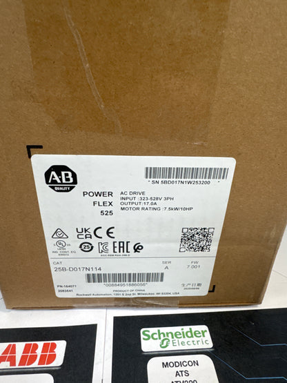 25B-D017N114 Allen-Bradley PowerFlex 525 Variateur AC 7,5 kW (10 ch) Neuf et scellé
