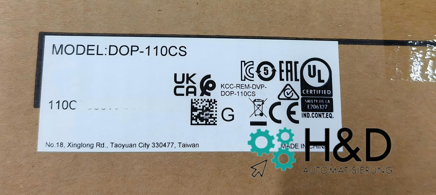 Delta DOP-110CS HMI 10.1" TFT, USB, 800MHz, 256MB RAM, CE/UL zertifiziert