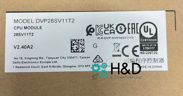 Delta DVP28SV11T2 PLC CPU | DVP-SV Serie, 24V, 12K Words, 30k Steps, 256 I/Os