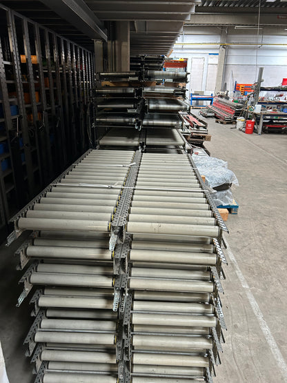 Almost unpowered roller conveyor 400mm wide