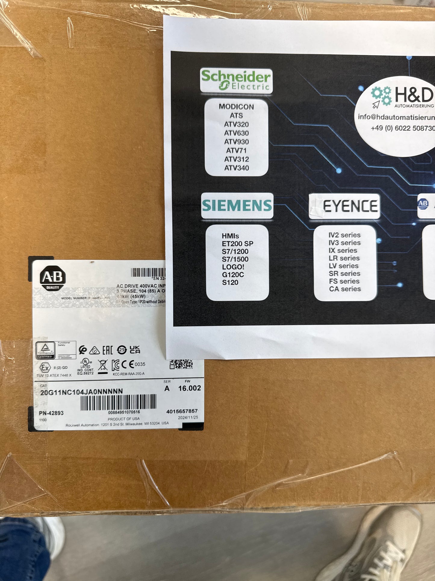 Allen-Bradley PowerFlex 755 | 20G11NC104JA0NNNNN | 104 A | 400 V | Service Normal