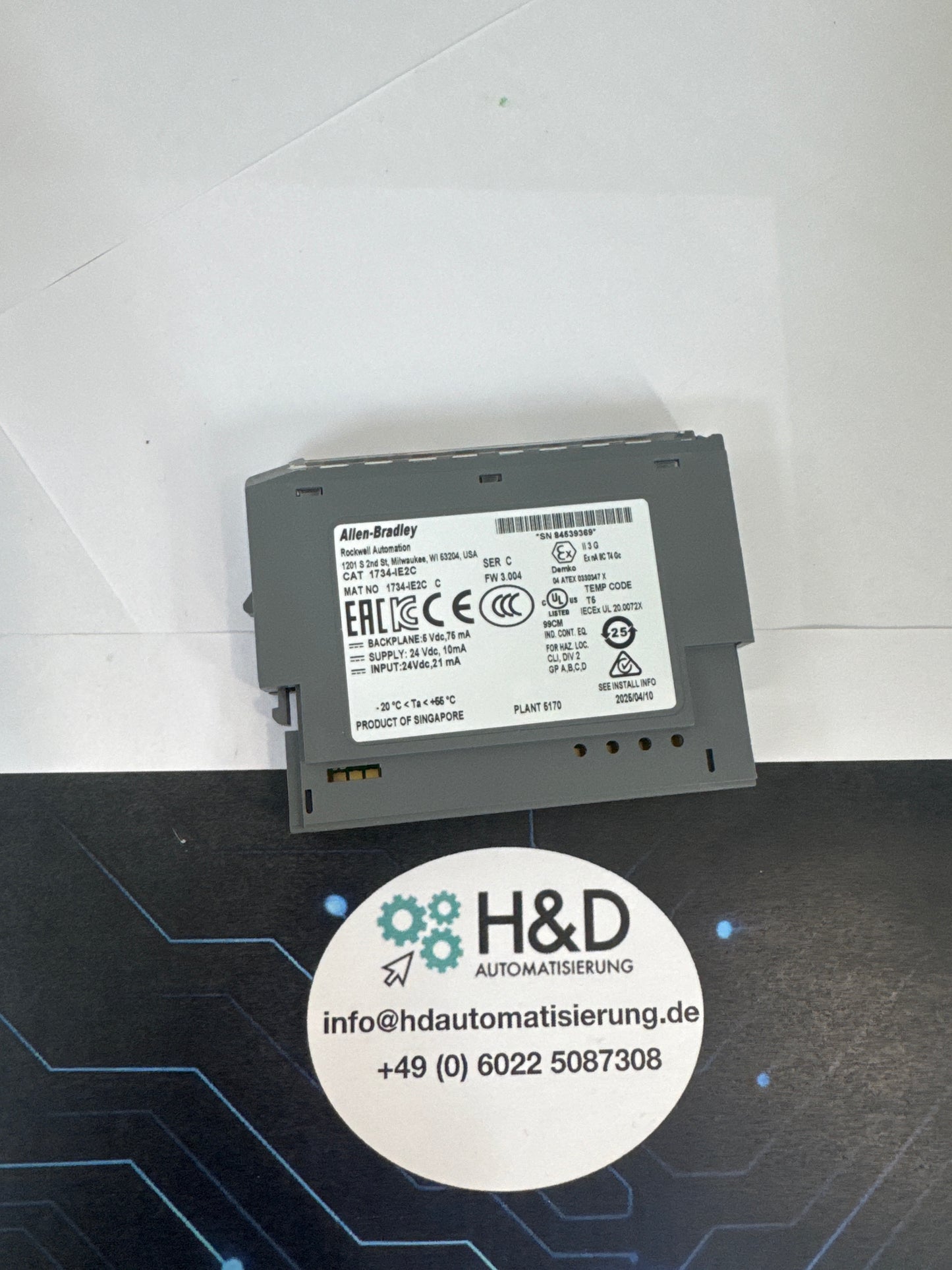 1734-IE2C Allen-Bradley Module d'entrée, POINT I/O, Analogique Neuf et Scellé