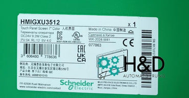 HMIGXU3512 Schneider Electric 7-calowy ekran szerokokątny, model uniwersalny, 2 porty szeregowe, 1 port Ethernet, wbudowany zegar czasu rzeczywistego (RTC)