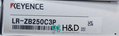 LR-ZB250C3P Czujnik laserowy CMOS Keyence, prostokątny z wtyczką M8, typ, 250 mm