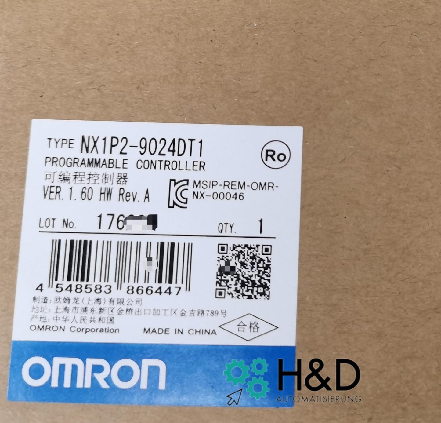 NX1P2-9024DT1 CPU Omron Sysmac NX1P【Nuevo y sellado】