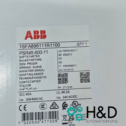 ABB PSR45-600-11 Softstarter, 45 A - 208 ... 600 V AC