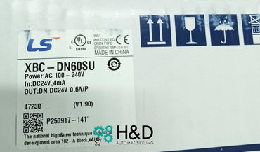 LS XBC-DN60SU SPS | 60 I/O, 32 DC-Eingänge, 28 Transistor-Ausgänge, 15K Schritte, USB