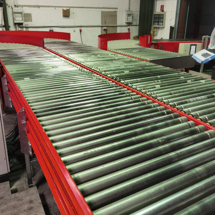 Système de convoyeur à rouleaux industriel