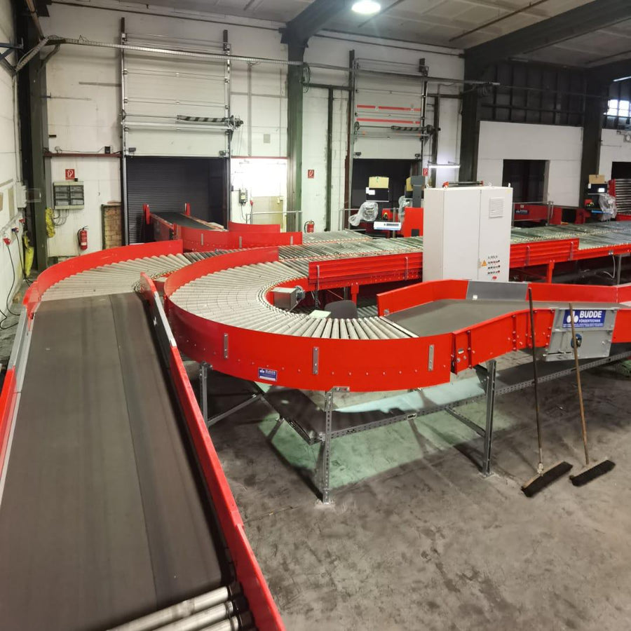Système de convoyeur à rouleaux industriel