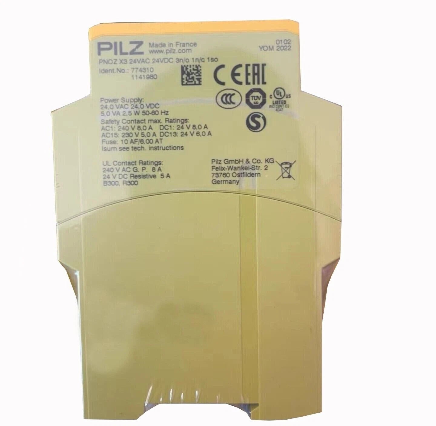 Pilz 774310 PNOZ s3 Safety Relay Module 24V DC